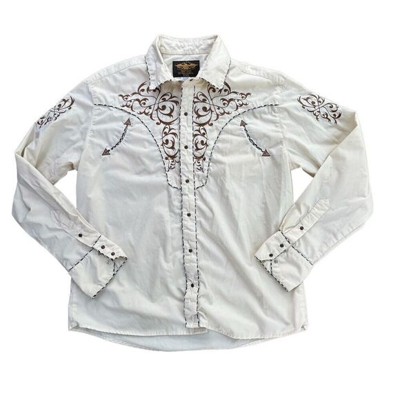 El General Western Shirt Mens 2XL Pearl Snap Embroidered Pocket - Picture 1 of 5